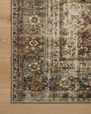 Magnolia Home by Joanna Gaines x Loloi Sinclair Rug - Rust / Lagoon-Blue Hand Home