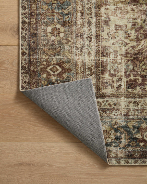 Magnolia Home by Joanna Gaines x Loloi Sinclair Rug - Rust / Lagoon-Blue Hand Home