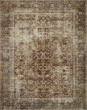 Magnolia Home by Joanna Gaines x Loloi Sinclair Rug - Rust / Lagoon-Blue Hand Home