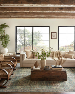 Magnolia Home by Joanna Gaines x Loloi Sinclair Rug - Turquoise / Multi-Blue Hand Home