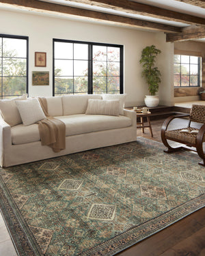 Magnolia Home by Joanna Gaines x Loloi Sinclair Rug - Turquoise / Multi-Blue Hand Home