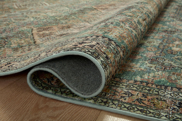 Magnolia Home by Joanna Gaines x Loloi Sinclair Rug - Turquoise / Multi-Blue Hand Home