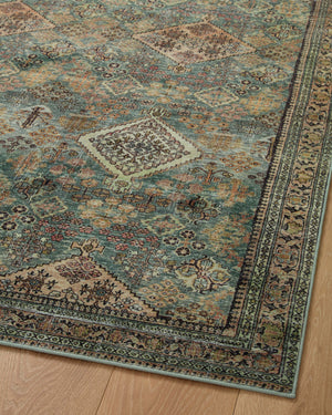 Magnolia Home by Joanna Gaines x Loloi Sinclair Rug - Turquoise / Multi-Blue Hand Home