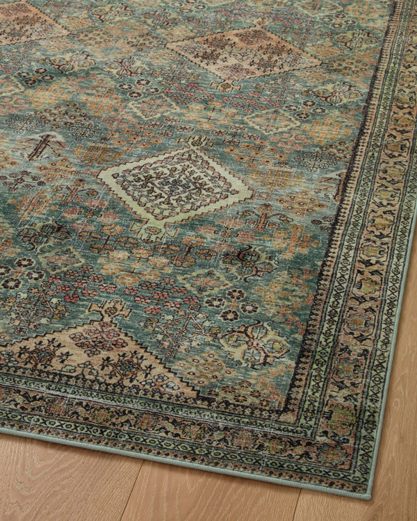 Magnolia Home by Joanna Gaines x Loloi Sinclair Rug - Turquoise / Multi-Blue Hand Home