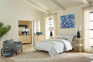 Maila Lamp with Shade 16-inch White Linen, with Gold-Blue Hand Home