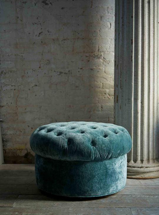 Mandarin Tuffet - John Derian-Blue Hand Home