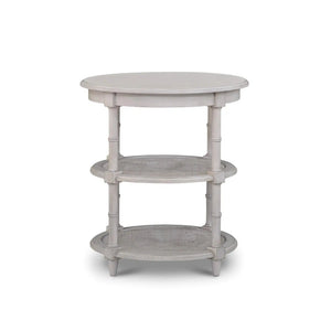 Martinique Round Side Table-Blue Hand Home