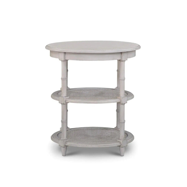 Martinique Round Side Table-Blue Hand Home