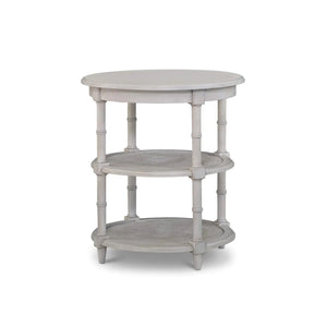 Martinique Round Side Table-Blue Hand Home