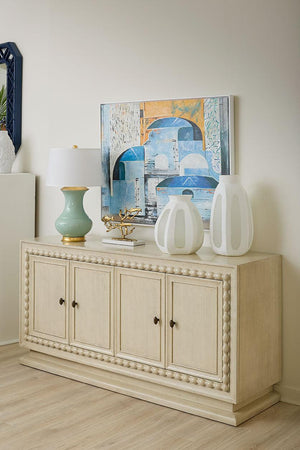 Maxwell 4-Door Cabinet-Blue Hand Home