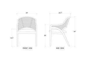 Mayfair Chair Full Upholstered-Blue Hand Home