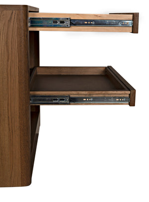Mayito Side Table, Oak & Oak Plywood - 30x18x26.5-Blue Hand Home