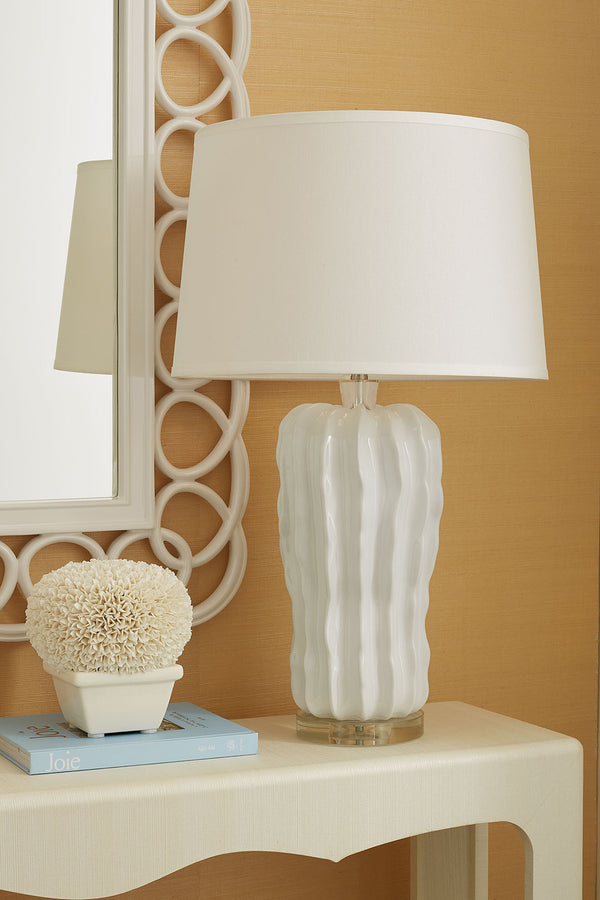 Malibu Table Lamp Without Shade, Alpine Gleam Finish