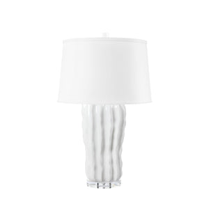 Malibu Table Lamp Without Shade, Alpine Gleam Finish