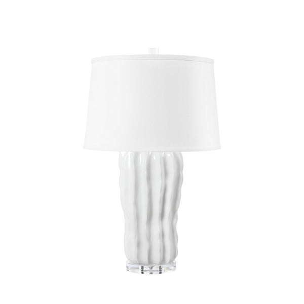 Malibu Table Lamp Without Shade, Alpine Gleam Finish