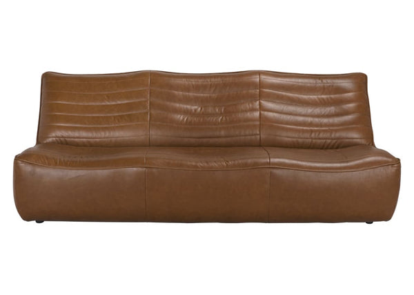 Mcclain 3 Seater, Roche Tan Leather-Blue Hand Home