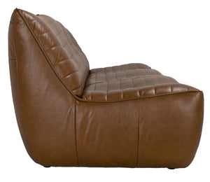 Mcclain 3 Seater, Roche Tan Leather-Blue Hand Home