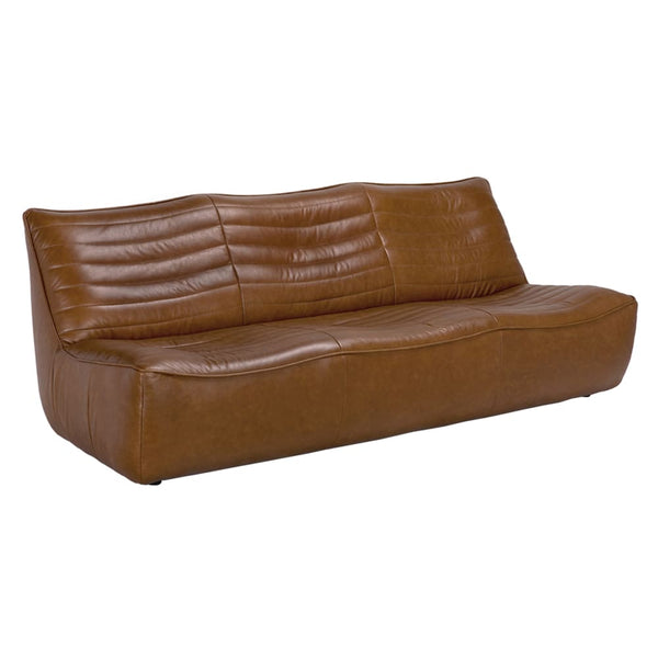 Mcclain 3 Seater, Roche Tan Leather-Blue Hand Home