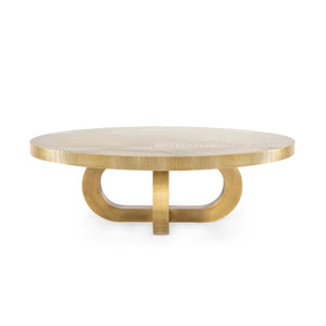 Maddox Coffee Table, Antique Brass