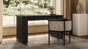 Kraton Rounded Rectangular Desk-Blue Hand Home