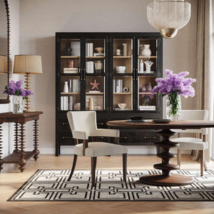 Milano Console Table In Walnut-Blue Hand Home