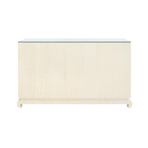Ming Extra Large 8-Drawer Dresser with Glass Top-Blue Hand Home