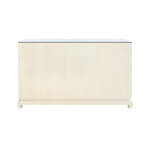 Ming Extra Large 8-Drawer Dresser with Glass Top-Blue Hand Home