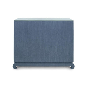 Ming Large 4-Drawer with Glass Top, Navy Blue-Blue Hand Home