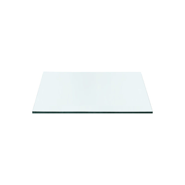 Ming 2-Drawer Side Table Glass Top, Clear