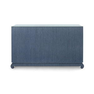 Ming Extra Large 8-Drawer with Glass Top, Navy Blue