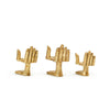 Mano Set of 3 Statues / Gold Leaf-Villa & House-Blue Hand Home