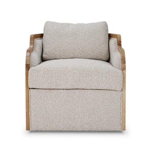 Momo Swivel Chair w/ Wood-Blue Hand Home