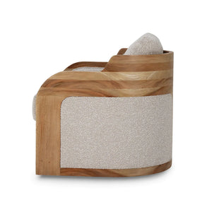 Momo Swivel Chair w/ Wood-Blue Hand Home