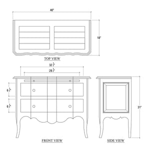 Monaco 2 Drawer Dresser-Blue Hand Home