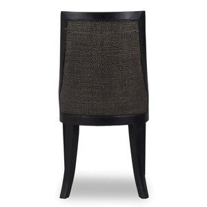 Monarch Rattan Back Dining Chair-Blue Hand Home