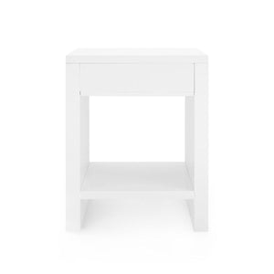 Morgan 1-Drawer Side Table / Chiffon White-Villa & House-Blue Hand Home