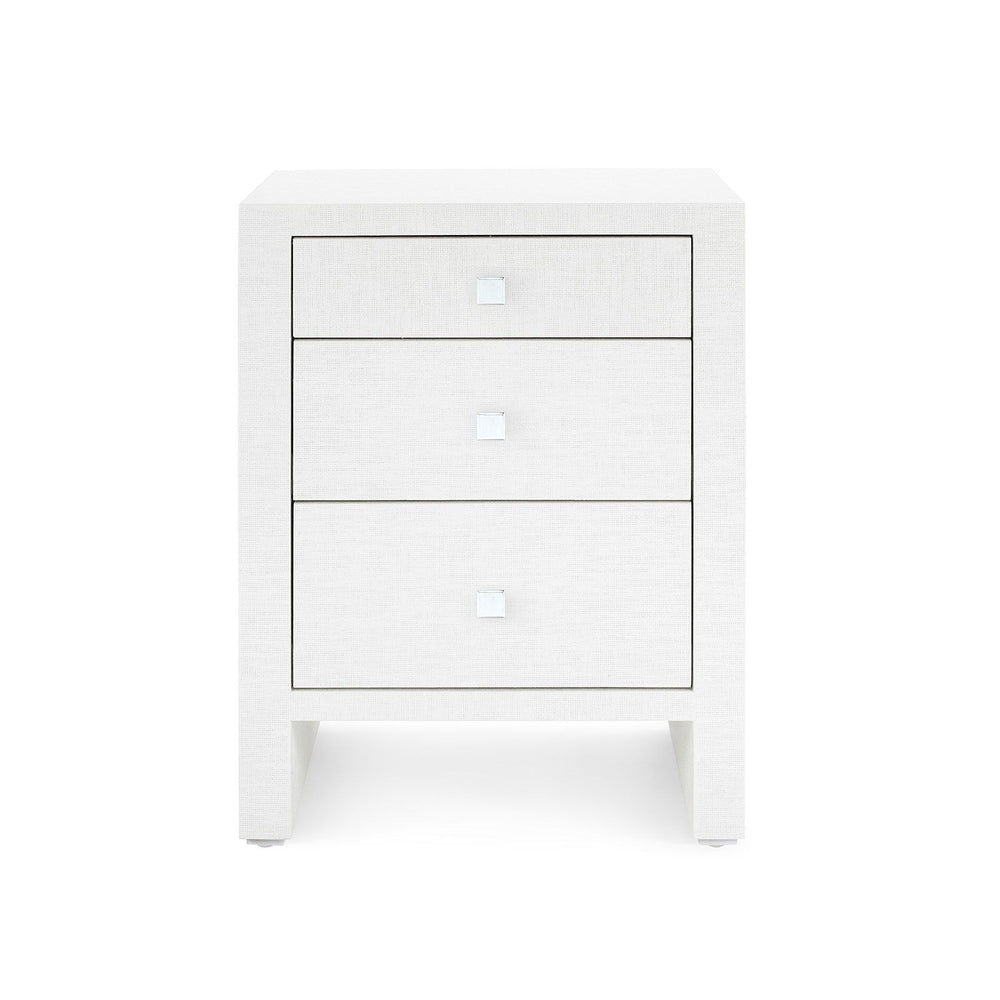 Morgan 3-Drawer Side Table / Chiffon White-Villa & House-Blue Hand Home