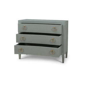 Mornington Linen Wrapped 3 Drawer Dresser-Blue Hand Home