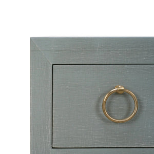 Mornington Linen Wrapped 3 Drawer Dresser-Blue Hand Home