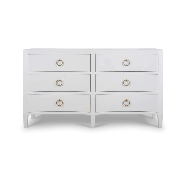 Mornington Linen Wrapped 6 Drawer Dresser-Blue Hand Home