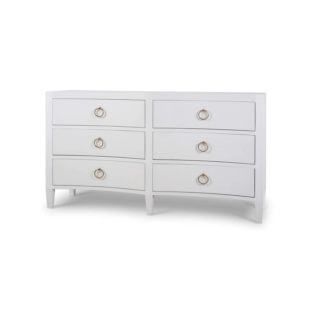 Mornington Linen Wrapped 6 Drawer Dresser-Blue Hand Home