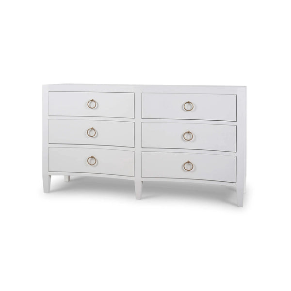 Mornington Linen Wrapped 6 Drawer Dresser-Blue Hand Home