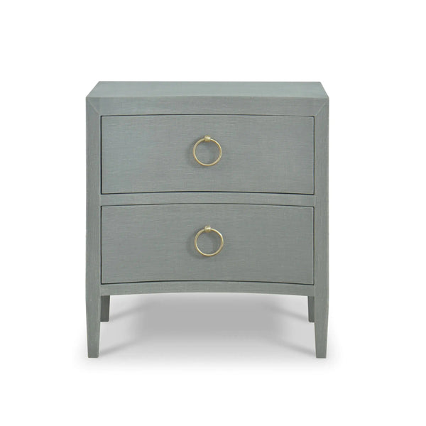 Mornington Linen Wrapped Nightstand-Blue Hand Home