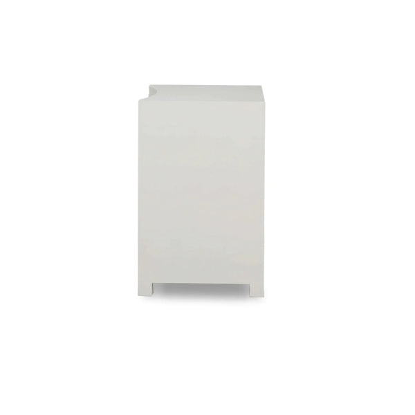 Mornington Open Shelf Linen Wrapped Bedside Table-Blue Hand Home