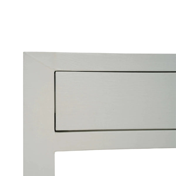 Mornington Open Shelf Linen Wrapped Bedside Table-Blue Hand Home