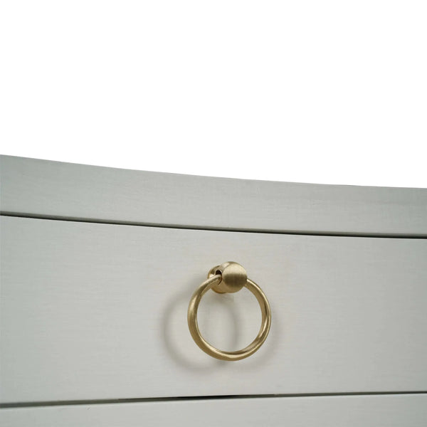 Mornington Open Shelf Linen Wrapped Bedside Table-Blue Hand Home