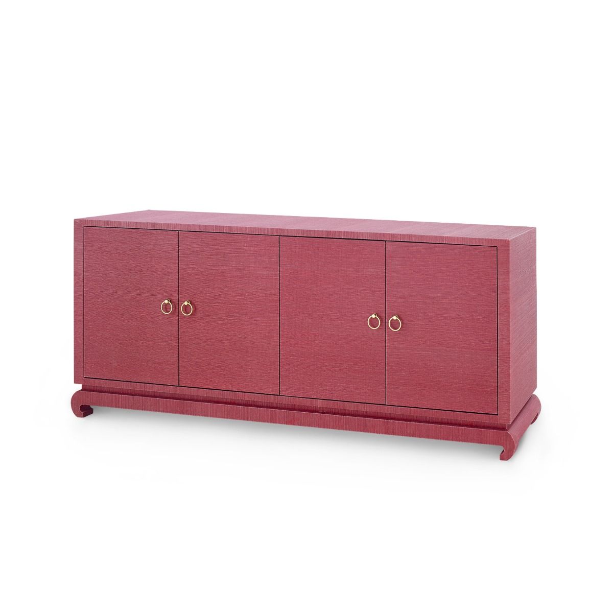 Meredith Extra Large 4-Door Cabinet / Red-Villa & House-Blue Hand Home
