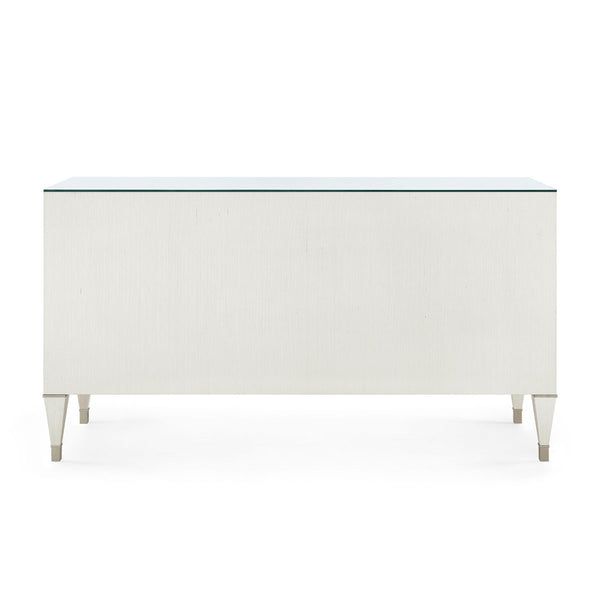 Morris Extra Large 6-Drawer with Glass Top, Sand White