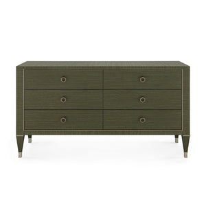 Morris Extra Large 6-Drawer Dresser, Deep Olive
