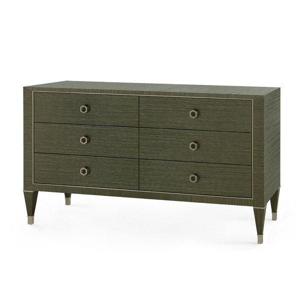 Morris Extra Large 6-Drawer Dresser, Deep Olive